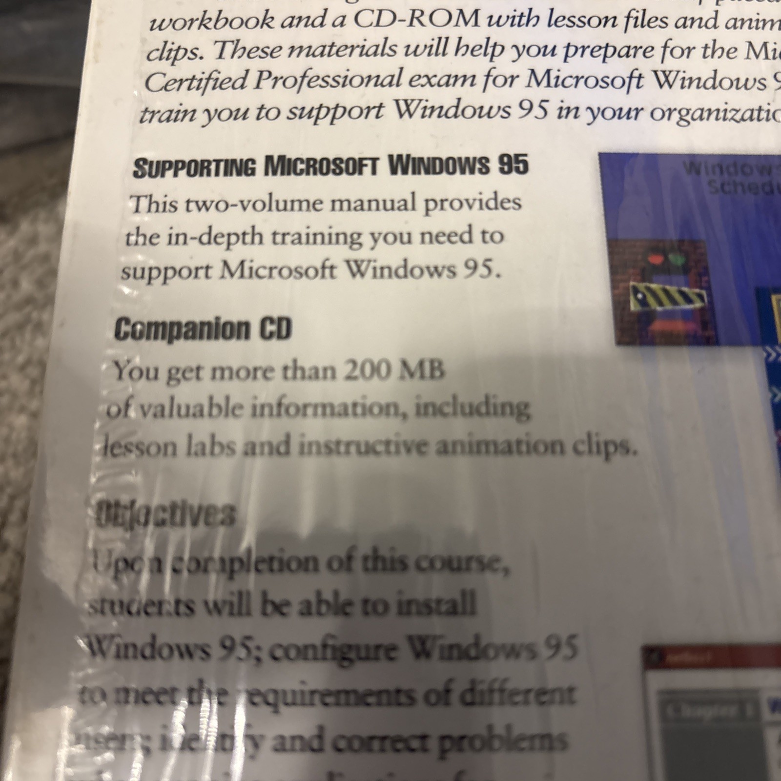 Microsoft Windows 95 VTG Training Kit Self Taught MCSE Exam Volume 1 & 2 Set