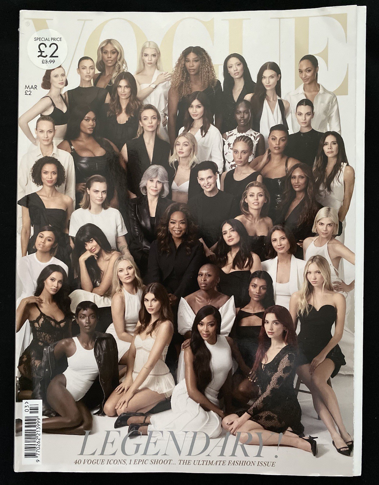 VOGUE MAGAZINE UK: “LEGENDARY: 40 VOGUE ICONS”. MARCH 2024. CINDY/KAIA GERBER.