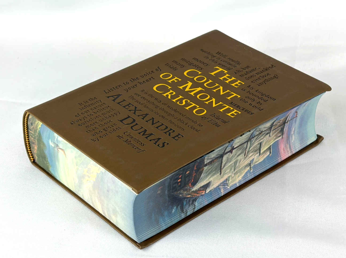 THE COUNT OF MONTE CRISTO by Alexandre Dumas Faux Leather Sprayed Edges Classic