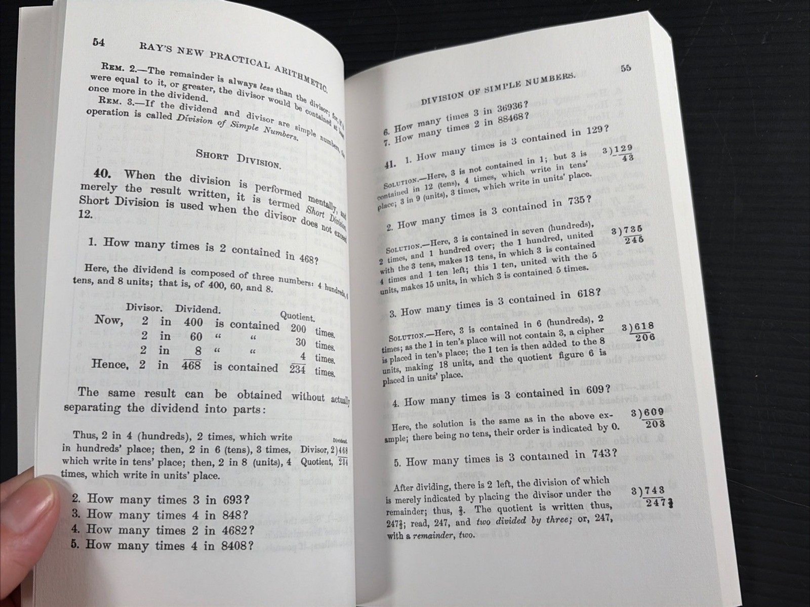 Ray’s New Practical Arithmetic By Joseph Ray PB Mott Media 1985