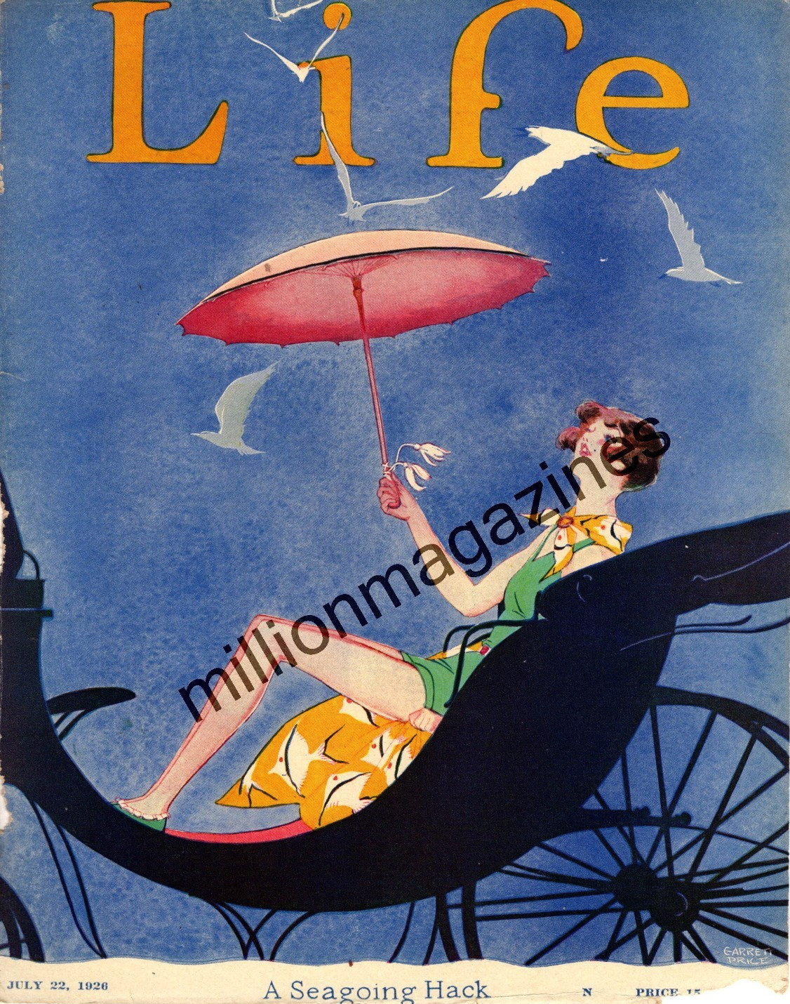 1926 Life July 22 A Seagoing Hack – Garrett Price Original cover only