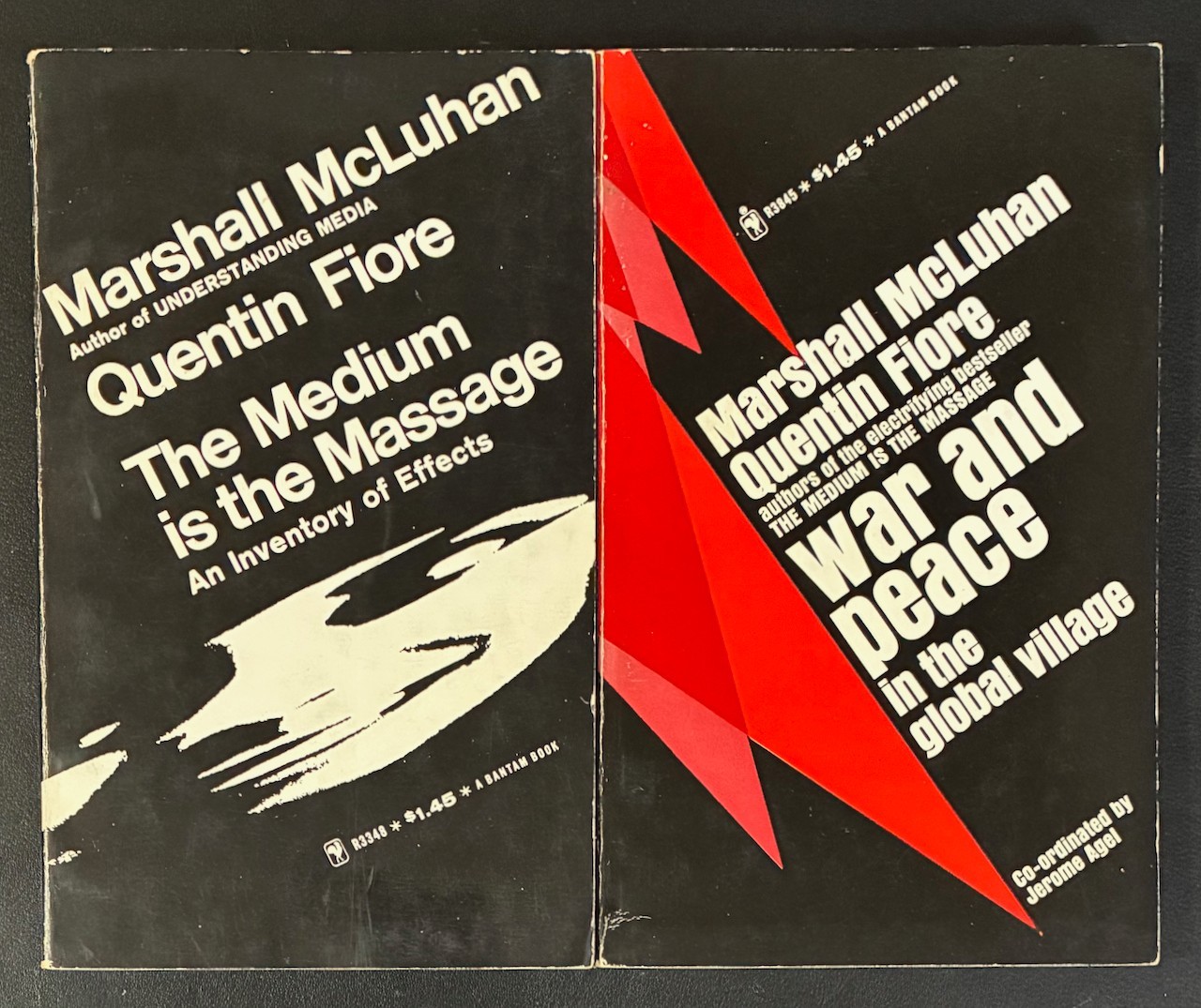 The Medium is the Massage + War and Peace in the Global Village Bantam PB Lot VG
