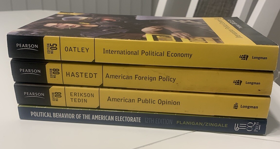 LOT OF 4 International Politic Relations, Econ -OATLEY, HASTEDT, ERIKSON, TEDIN
