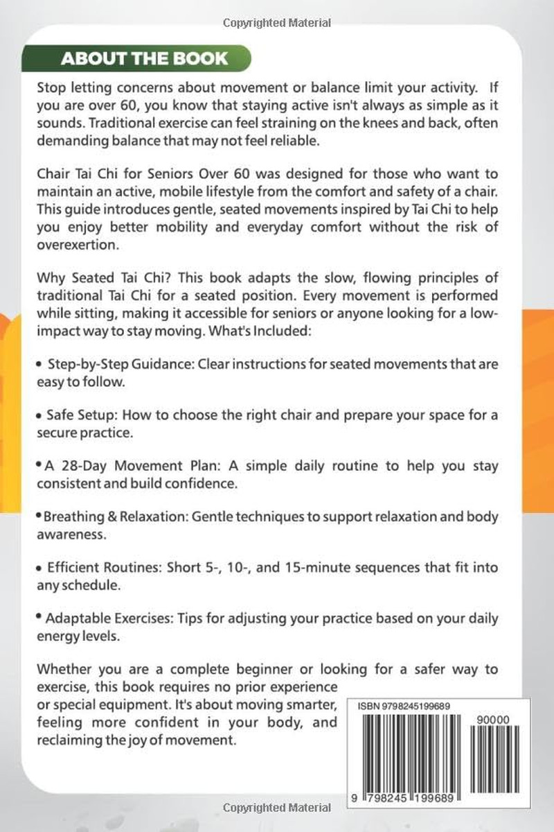 Chair Tai Chi for Seniors over 60: Simple Seated Flows and 10-Minute Routines fo