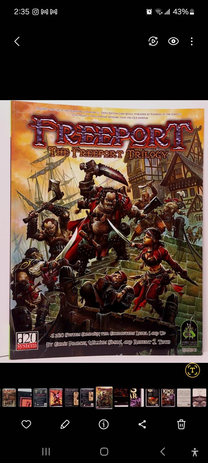 Freeport: The Freeport Trilogy (d20 System, Green Ronin 2005)