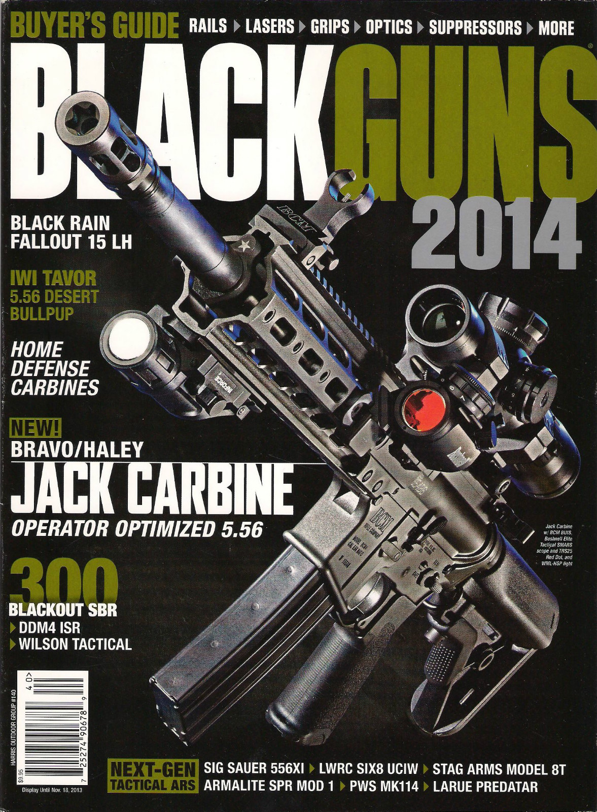 NEW! Harris Outdoor Group #140 BLACK GUNS 2014 Buyer&rsquo;s Guide Rails Lasers Grips