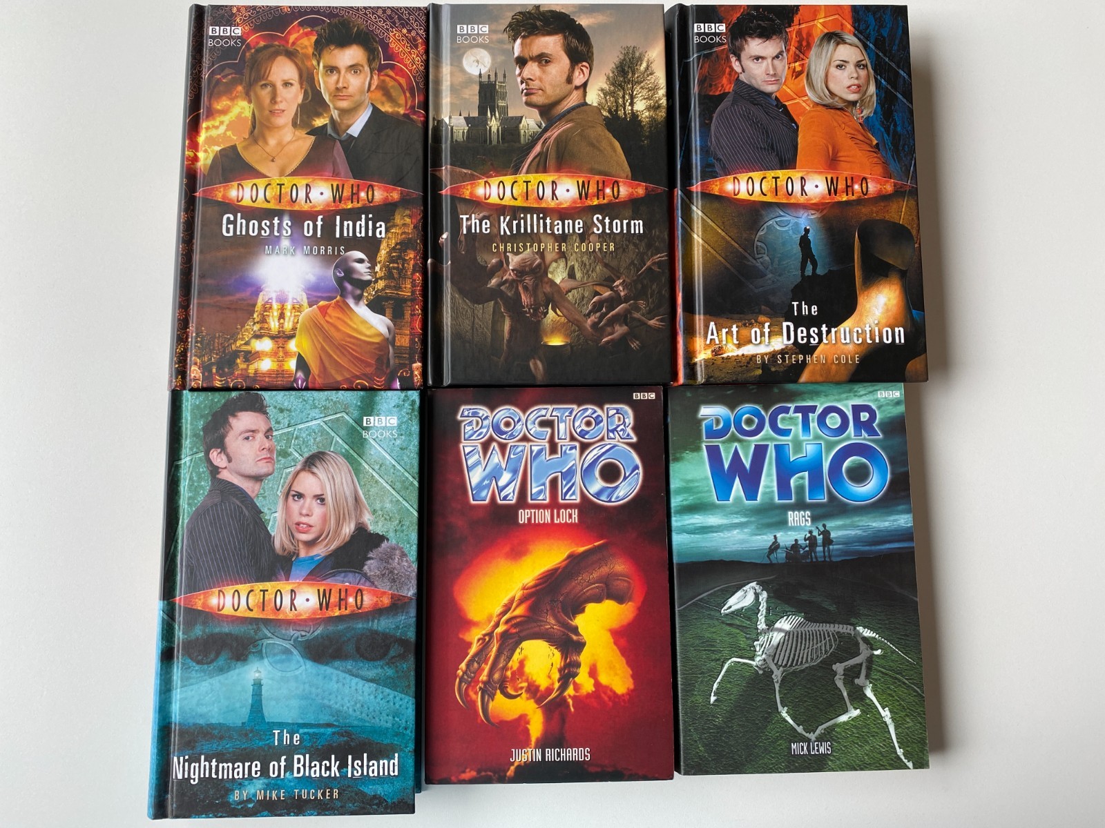 DOCTOR WHO LOT 6~BBC Bks~RAGS~OPTION LOCK~GHOSTS INDIA~DESTRUCTION~STORM~ISLAND~