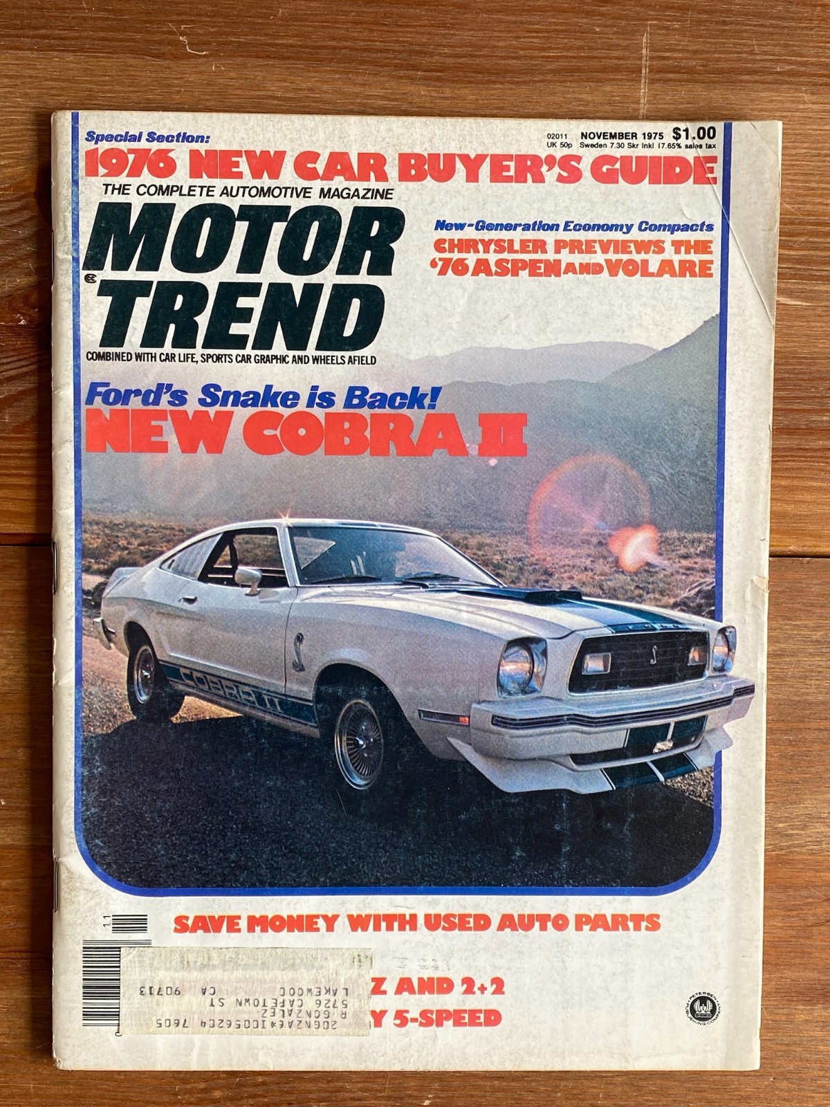 1976 New Car Buyer&rsquo;s Guide ~ Cobra II Datsun 280Z ~ Motor Trend Nov 1975
