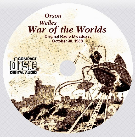 WAR OF THE WORLDS, Orson Welles 1938 Original Radio Broadcast Audio CD