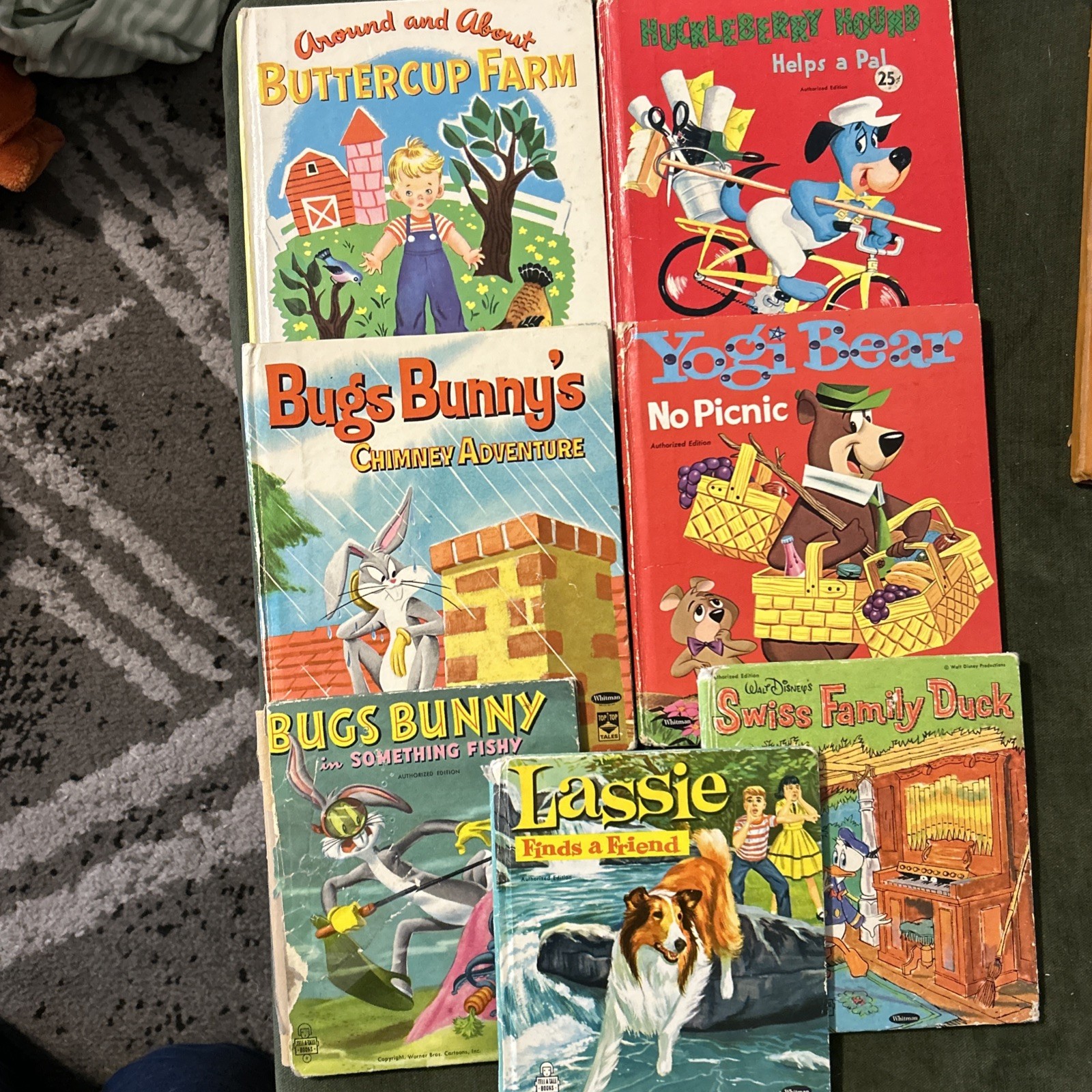 Lot of (7) Whitman Tell A Tale Children’s Book 1948–1960 – Disney, Lassie, etc