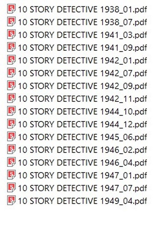 10 STORY DETECTIVE 19 Select Issues In PDF Format On USB Thumb Drive