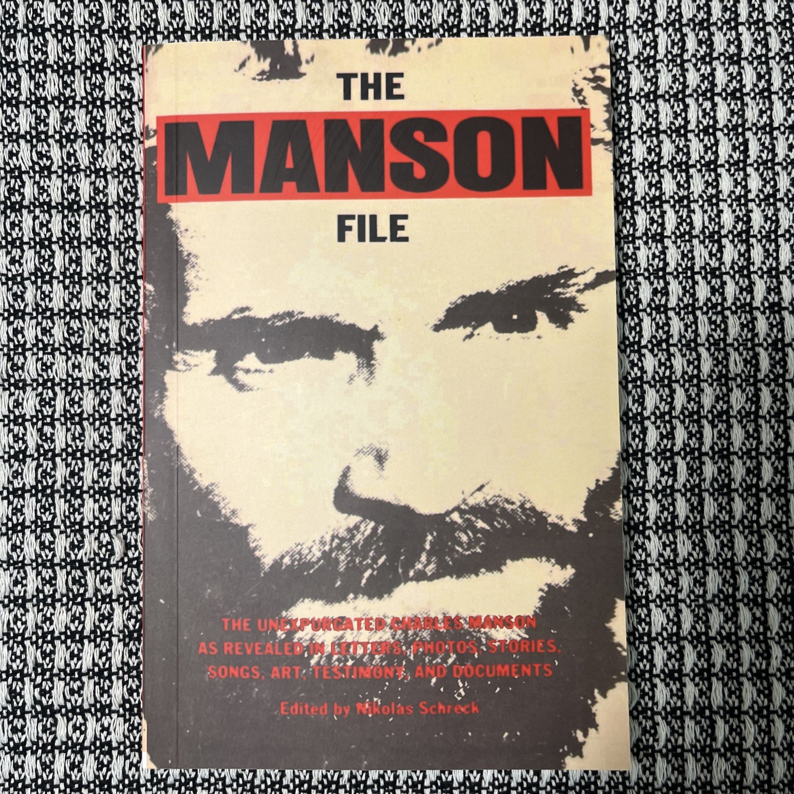 THE MANSON FILE by Nikolas Schreck Amok Press ,1988 Paperback New Reprint
