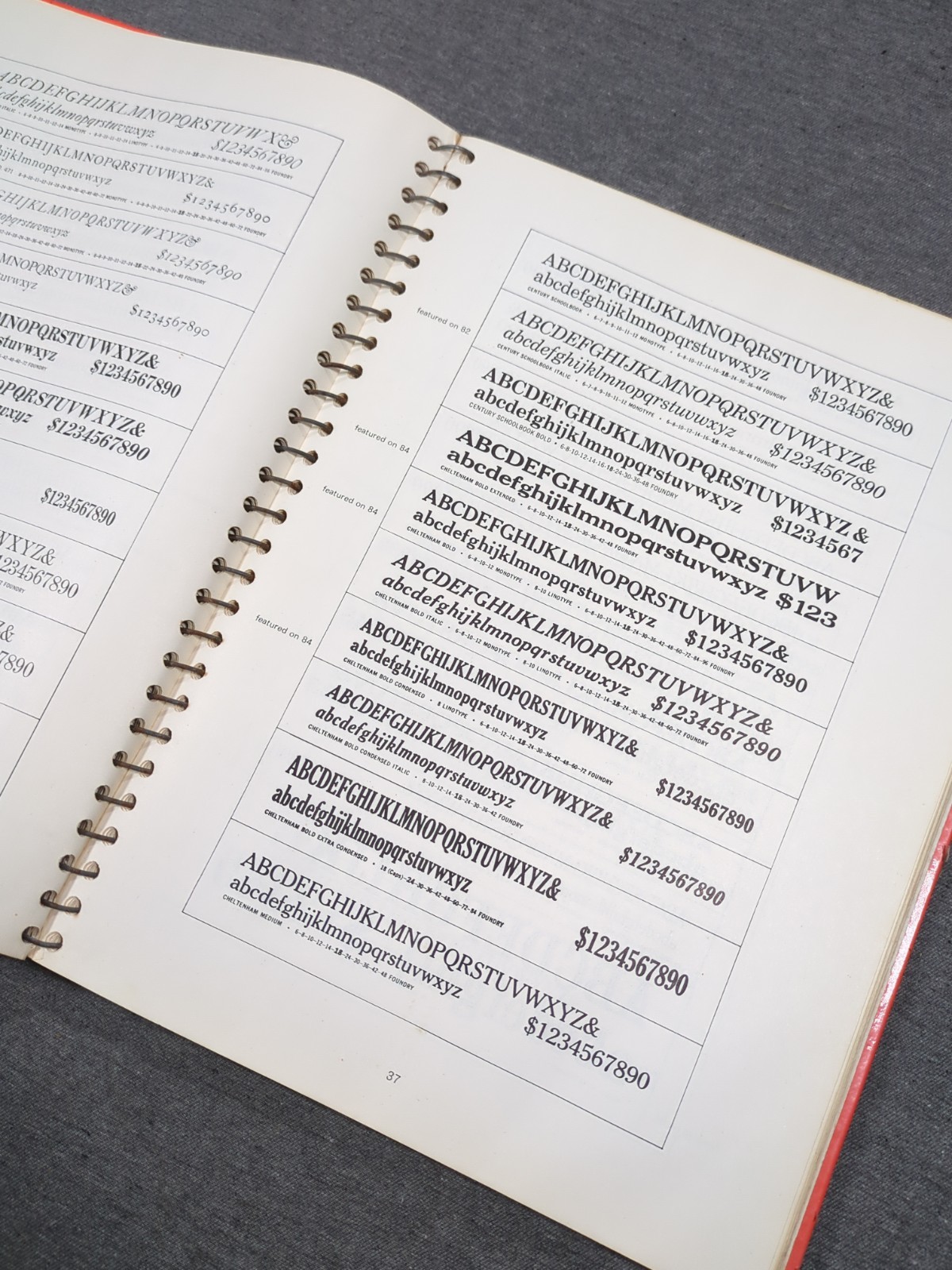 1966 Type & Lettering William Longyear VTG Revised 4th Edition Spiral Bound HC