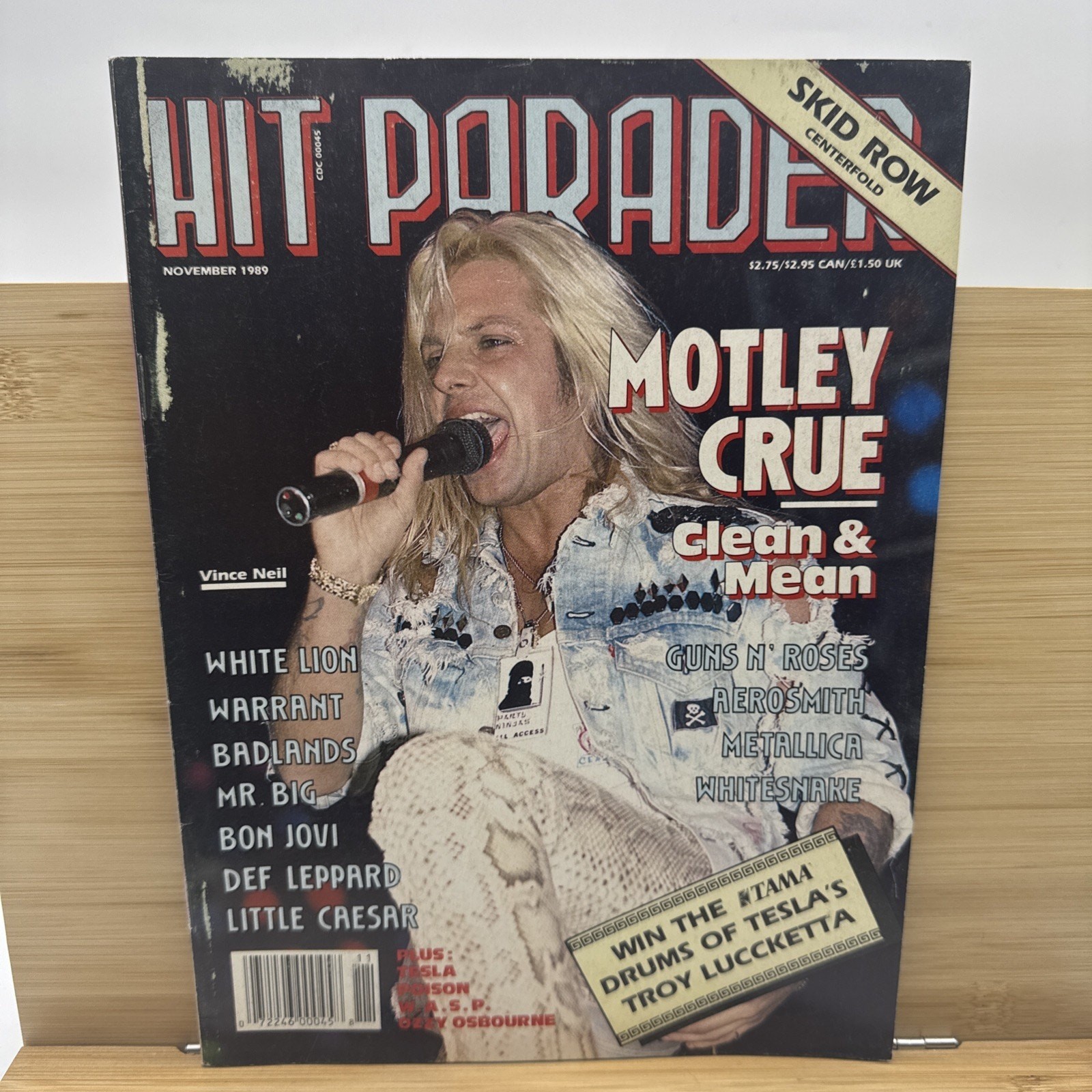 Vintage Magazine Hit Parader Nov 1989 Motley Crue Guns N&rsquo; Roses Skid Row Poster