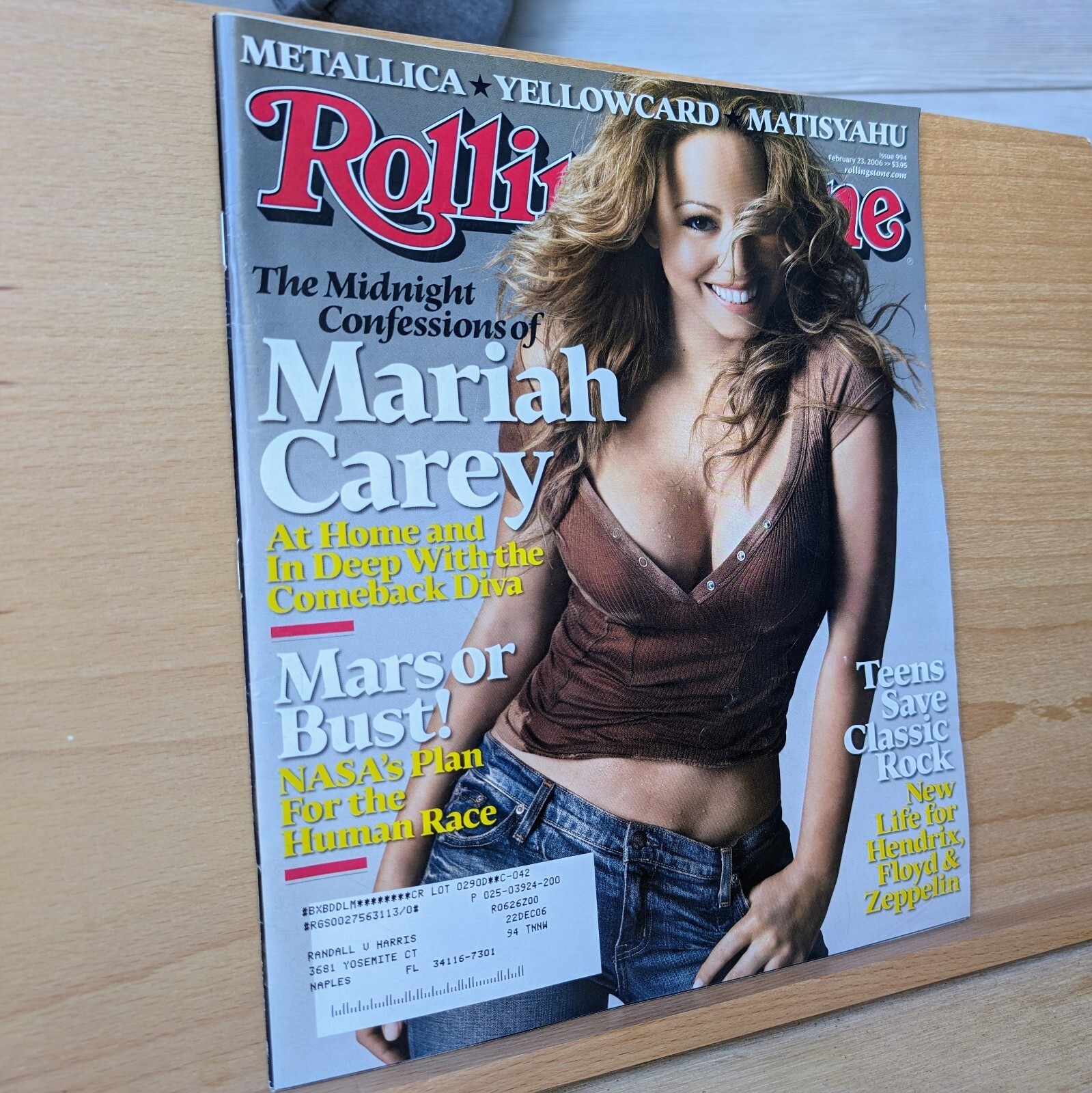 Rolling Stone Magazine Issue 994 February 23 2006 Mariah Carey NEAR MINT