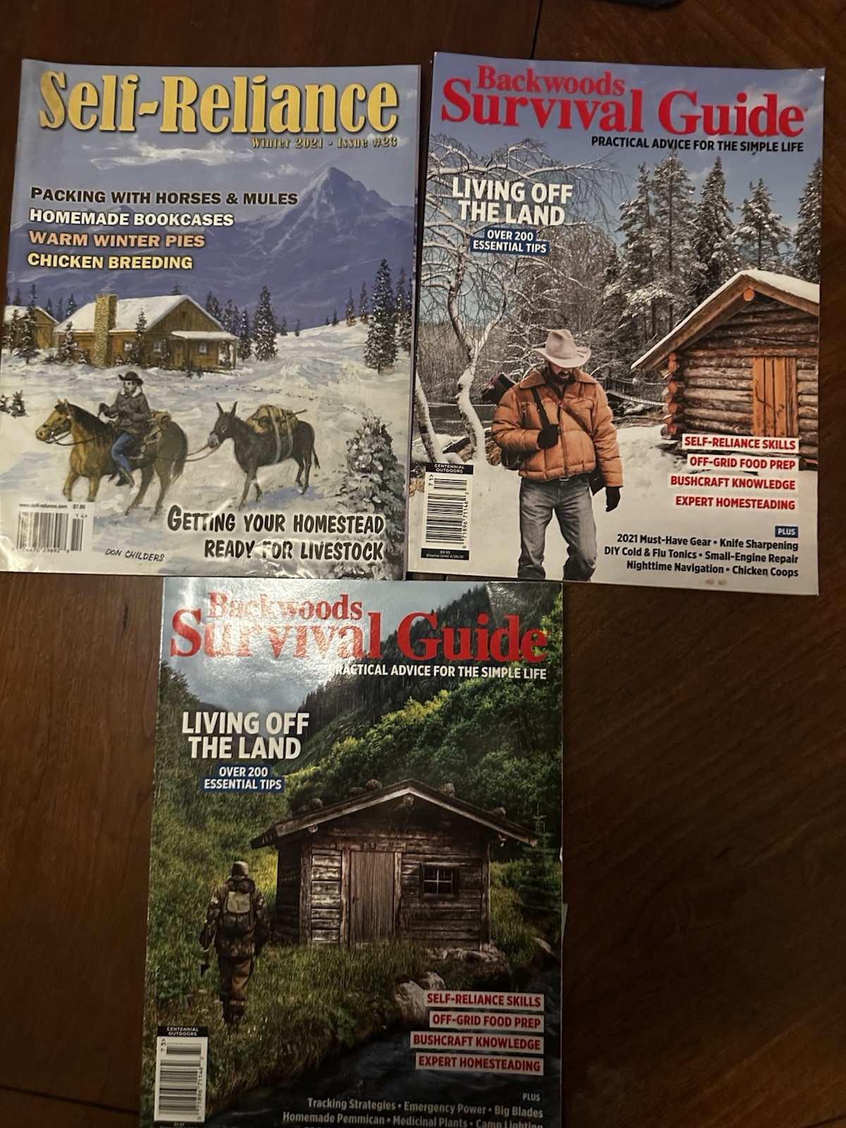 Survival Guide Self Reliance Book Mag Set 3 Pb 2021 DIY Homesteading Prepping