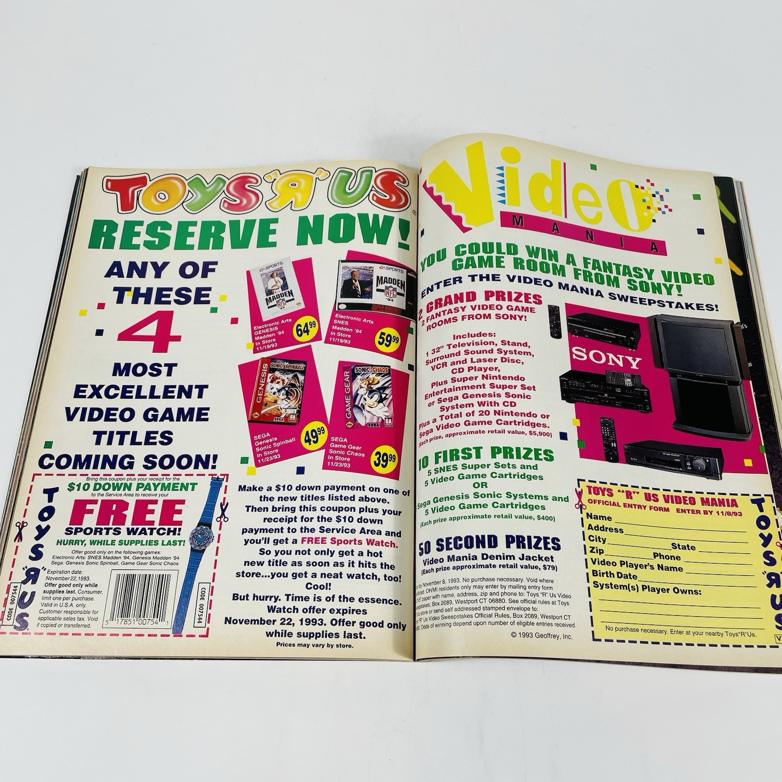 Gamepro Volume 5, #11, November 1993 Sonic Spinball and Sonic Chaos 272 pages