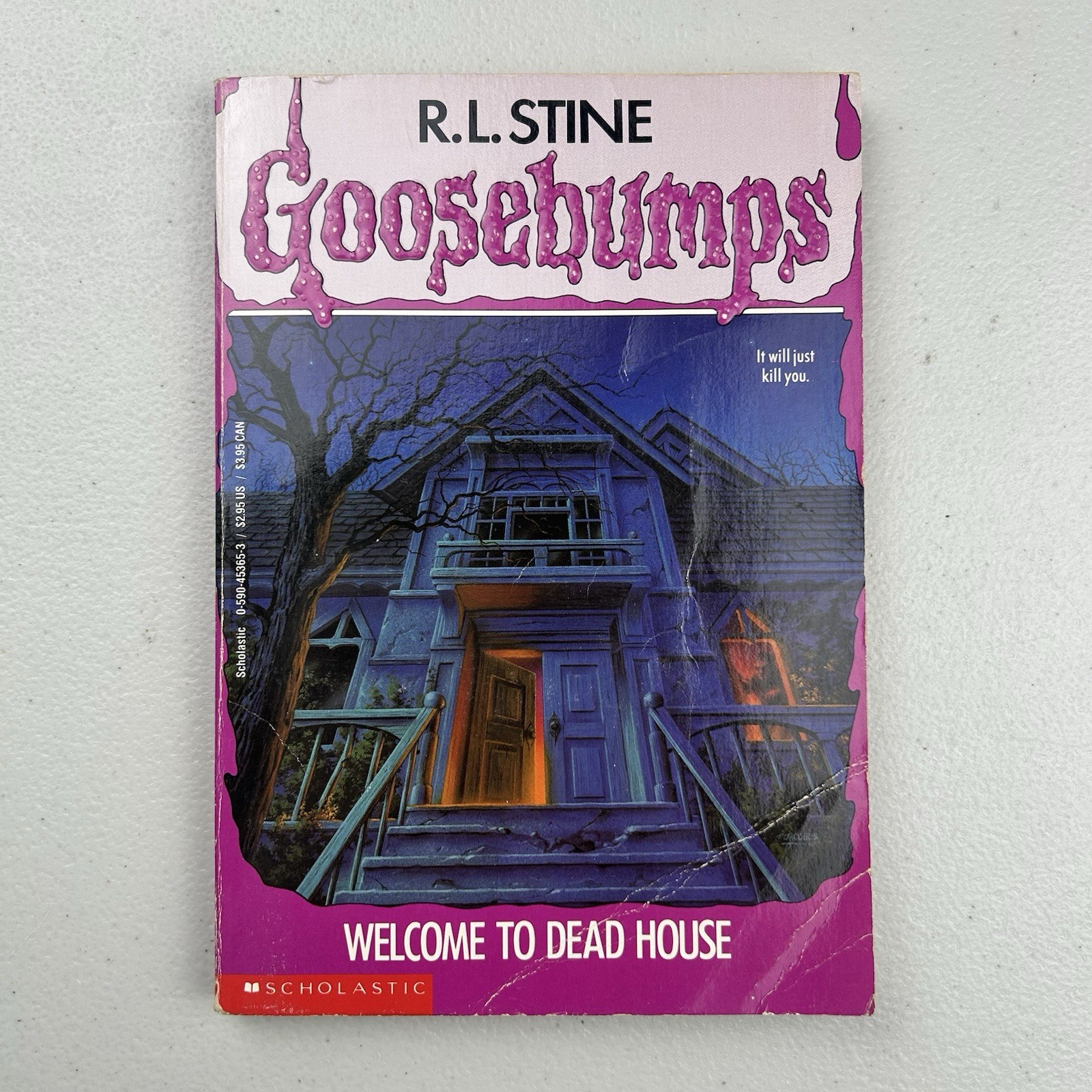 Goosebumps Welcome To Dead House Book RL Stine 1992 Unnumbered 1st Edition Print