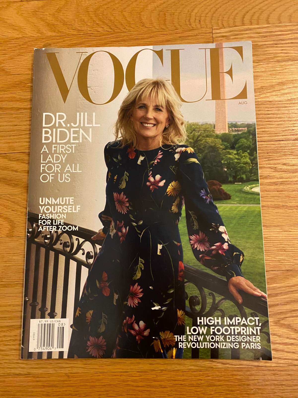 Vogue Magazine Aug 2021 US Edition Dr Jill Biden Fashion Movies Women POTUS USA