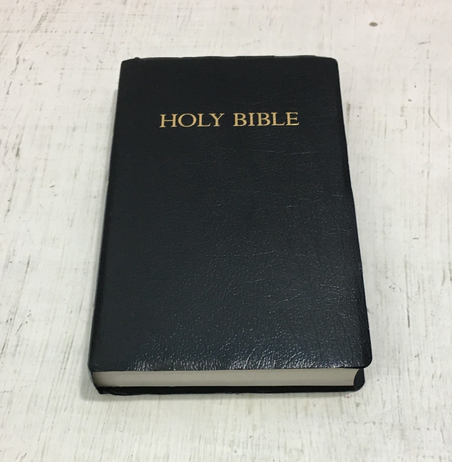 Holy Bible King James Version Red Letter Black Leather Like Cover