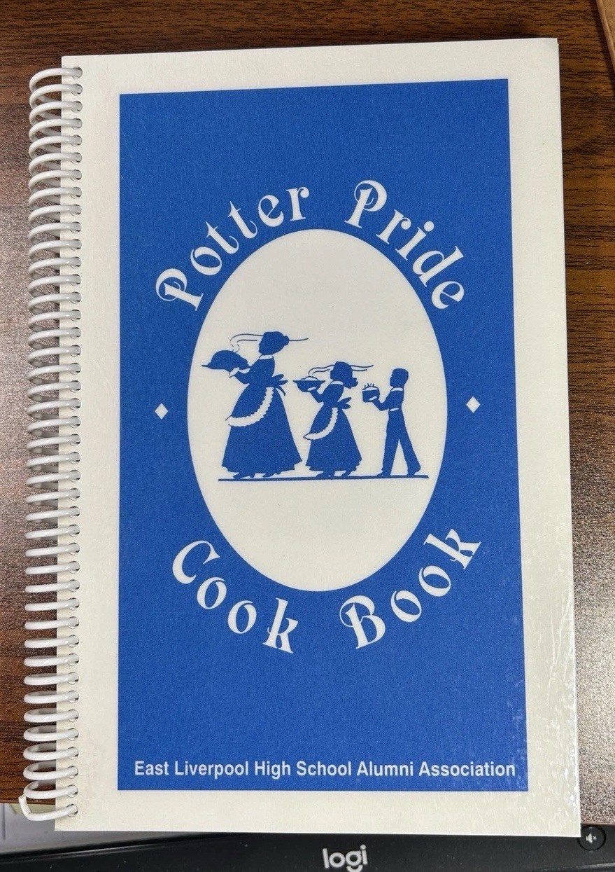 Potter Pride Cook Book E Liverpool Ohio HS alumni 1995 1st print 210 pages VTG
