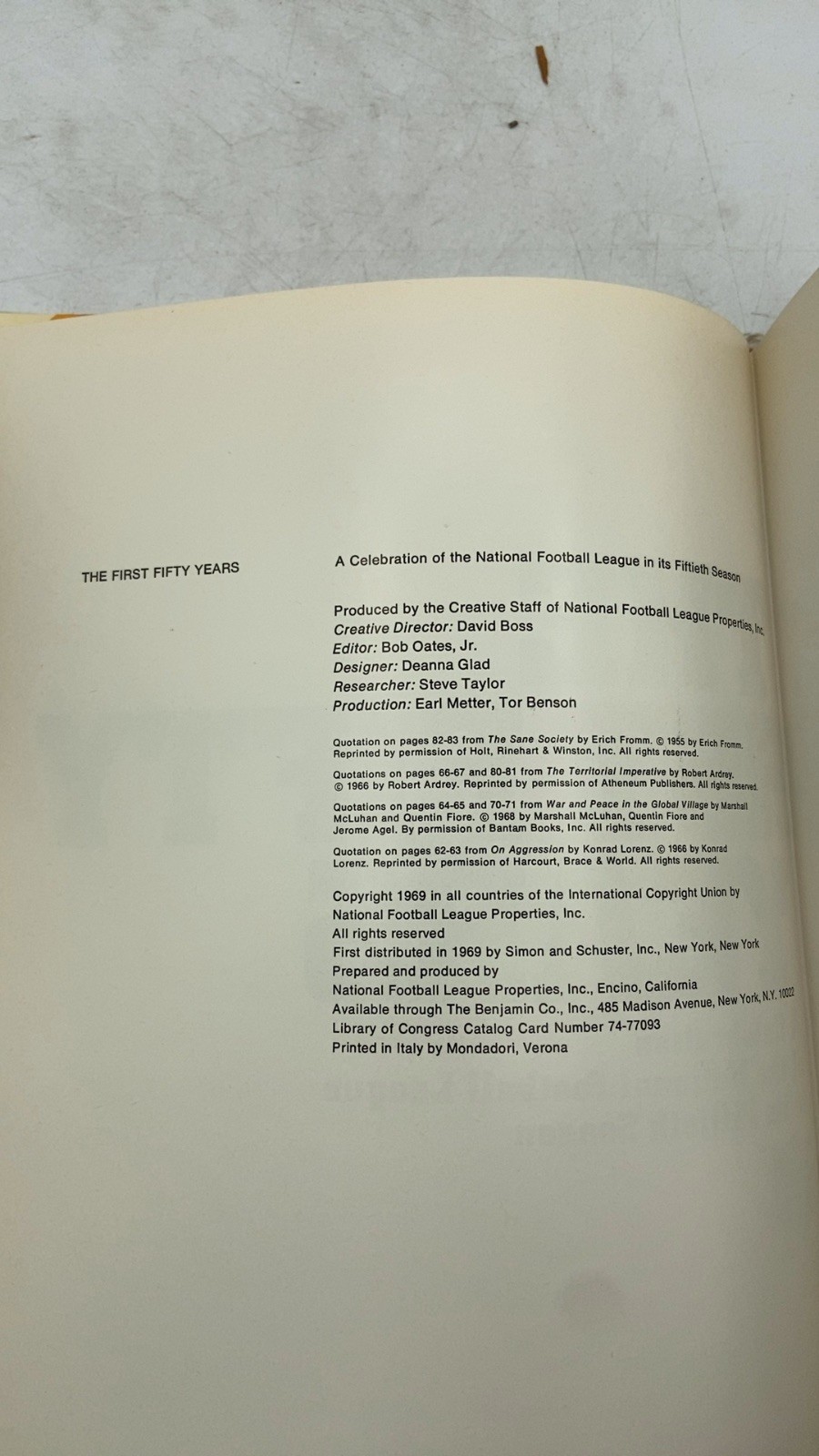 The First Fifty Years: A Celebration of the National Football League in its F…