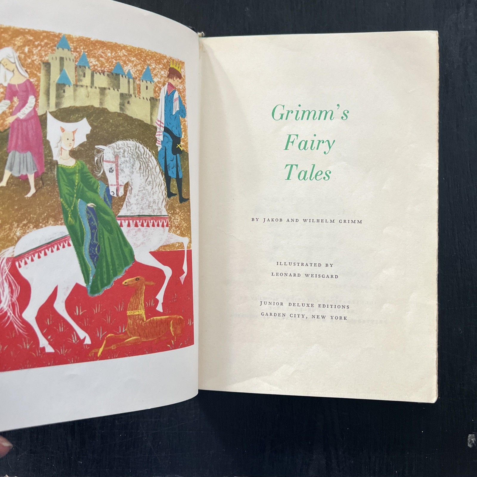 Grimm&rsquo;s Fairy Tales 1954 Junior Deluxe Editions Illustrated by Leonard Weisgard