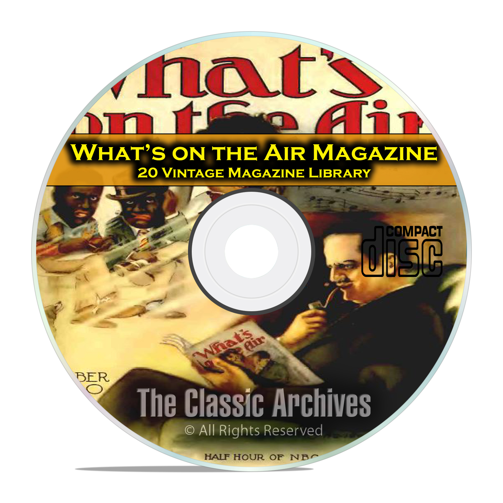 What&rsquo;s On The Air, 20 Vintage Old Time Radio Magazine Collection in PDF CD B95