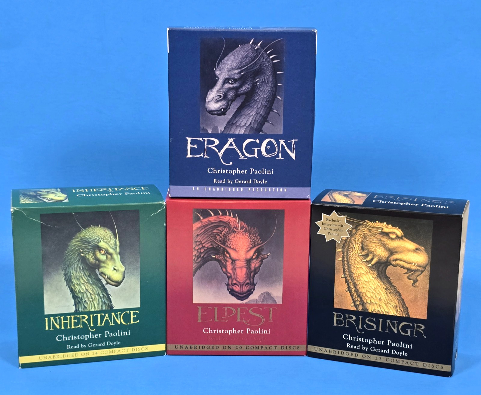 ERAGON ELDEST BRISINGR INHERITANCE AUDIOBOOK CD LOT CHRISTOPHER PAOLINI FANTASY