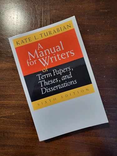 A Manual for Writers of Term – Paperback, by Turabian Kate L. – Acceptable e