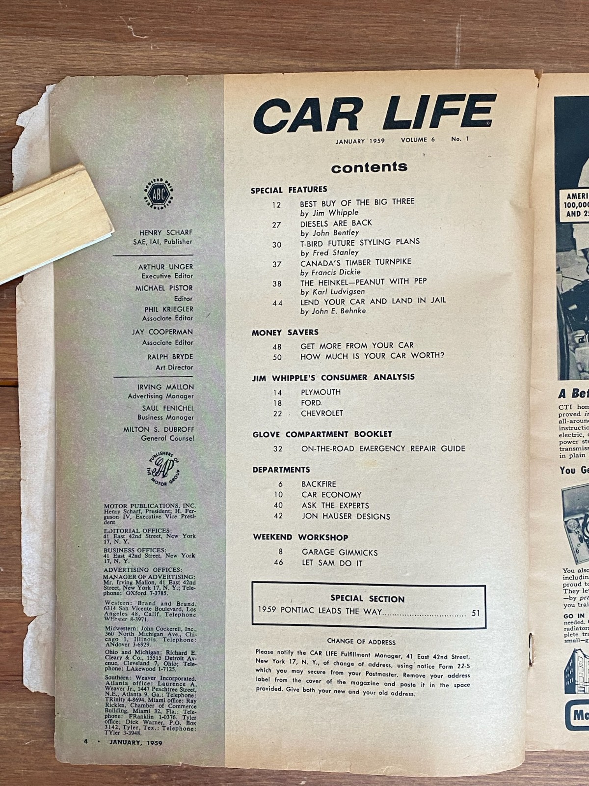 1959 Detroit Auto Preview ~ Car Life Jan 1959 ~ Pontiac Ford Chevy Buyer Guide