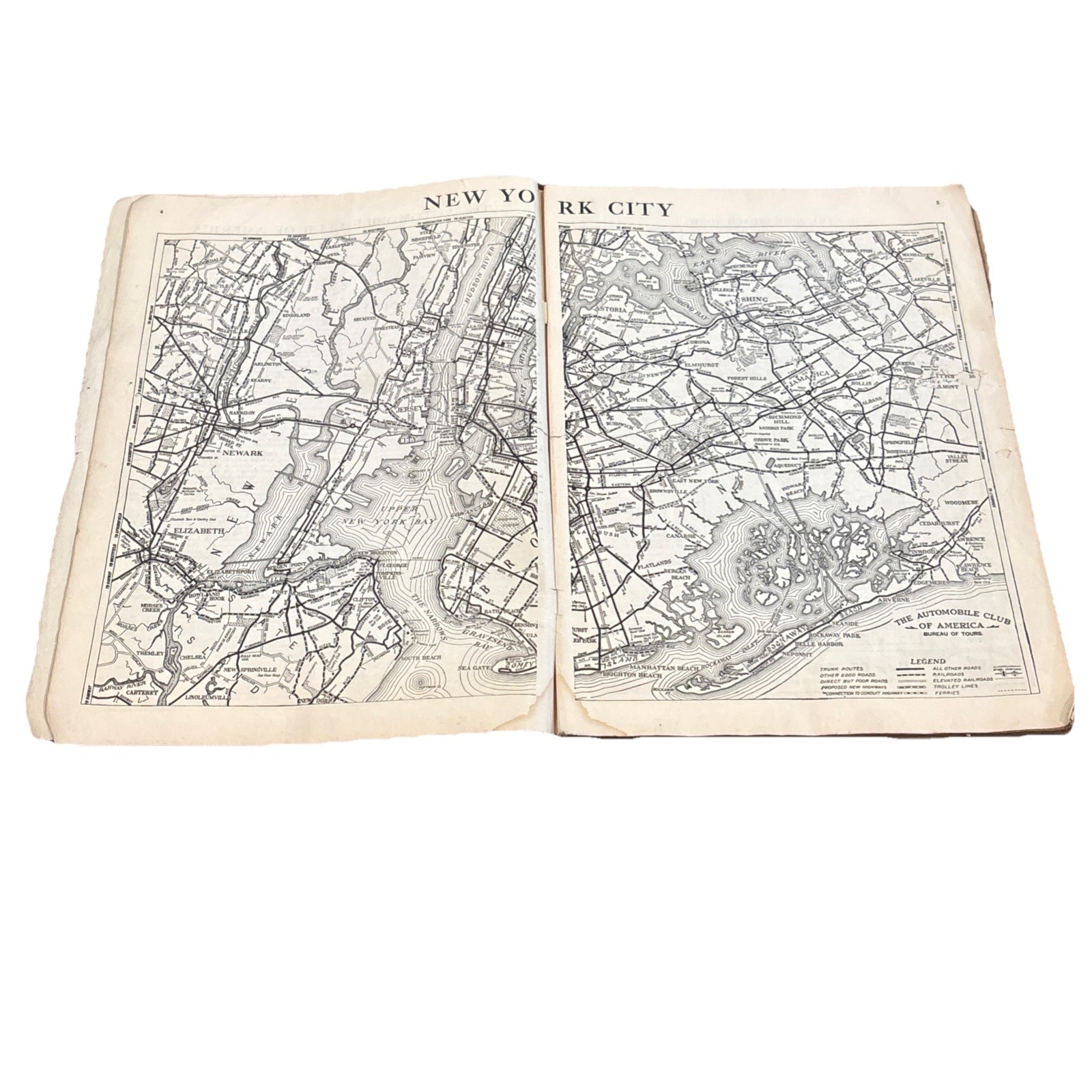 Antique Tour Guide Book Motorist Automobile Club of America Maps & Ads 1925