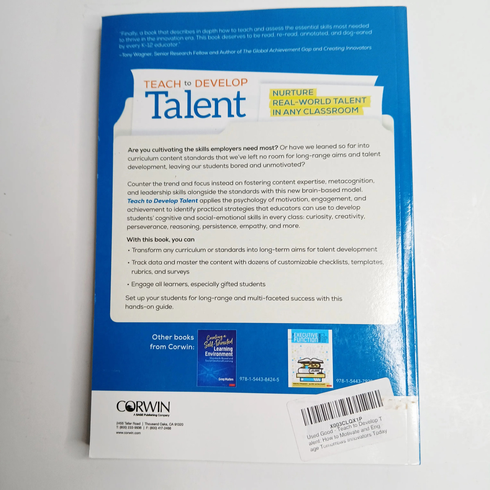 Teach to Develop Talent Paperback