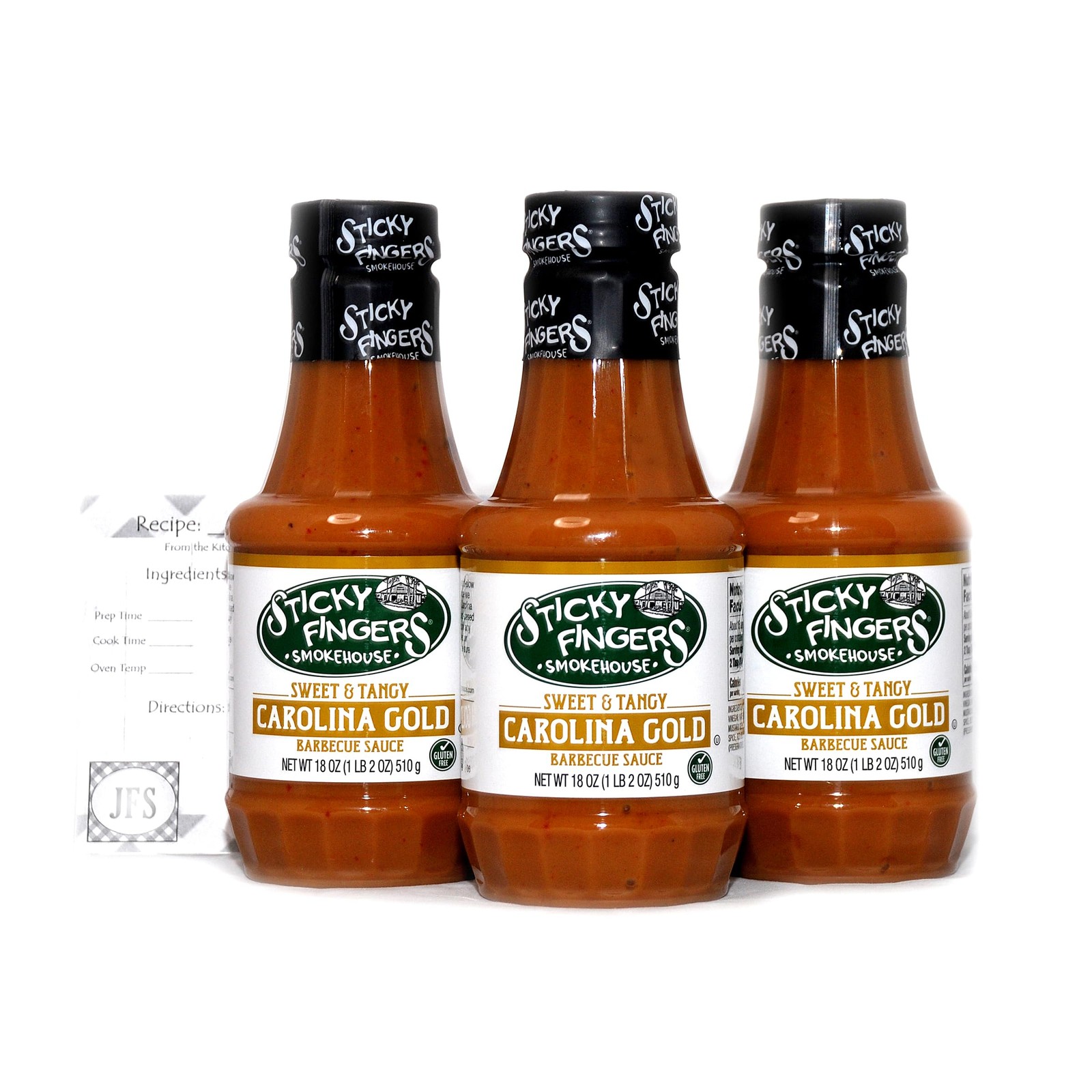 Sticky Fingers Carolina Classic Gold Barbeque Sauce, 18 oz, 3 Pack 54 Fl Oz