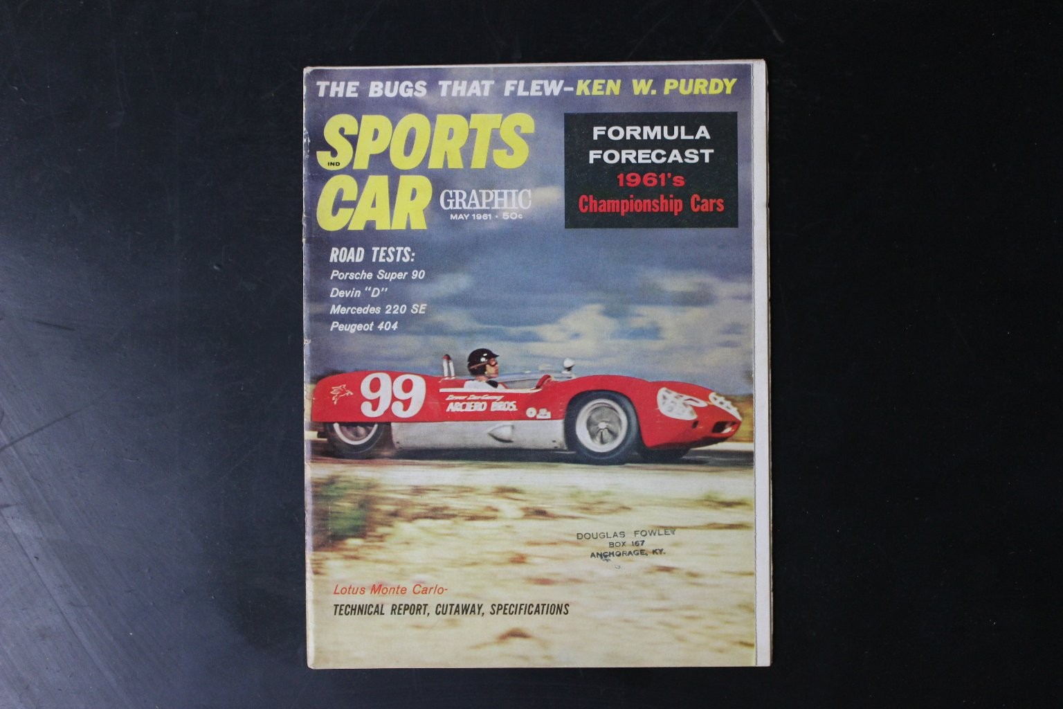 Sports Car Graphic May 1961 Formula Forecast Race Car Magazine Vintage Porsche