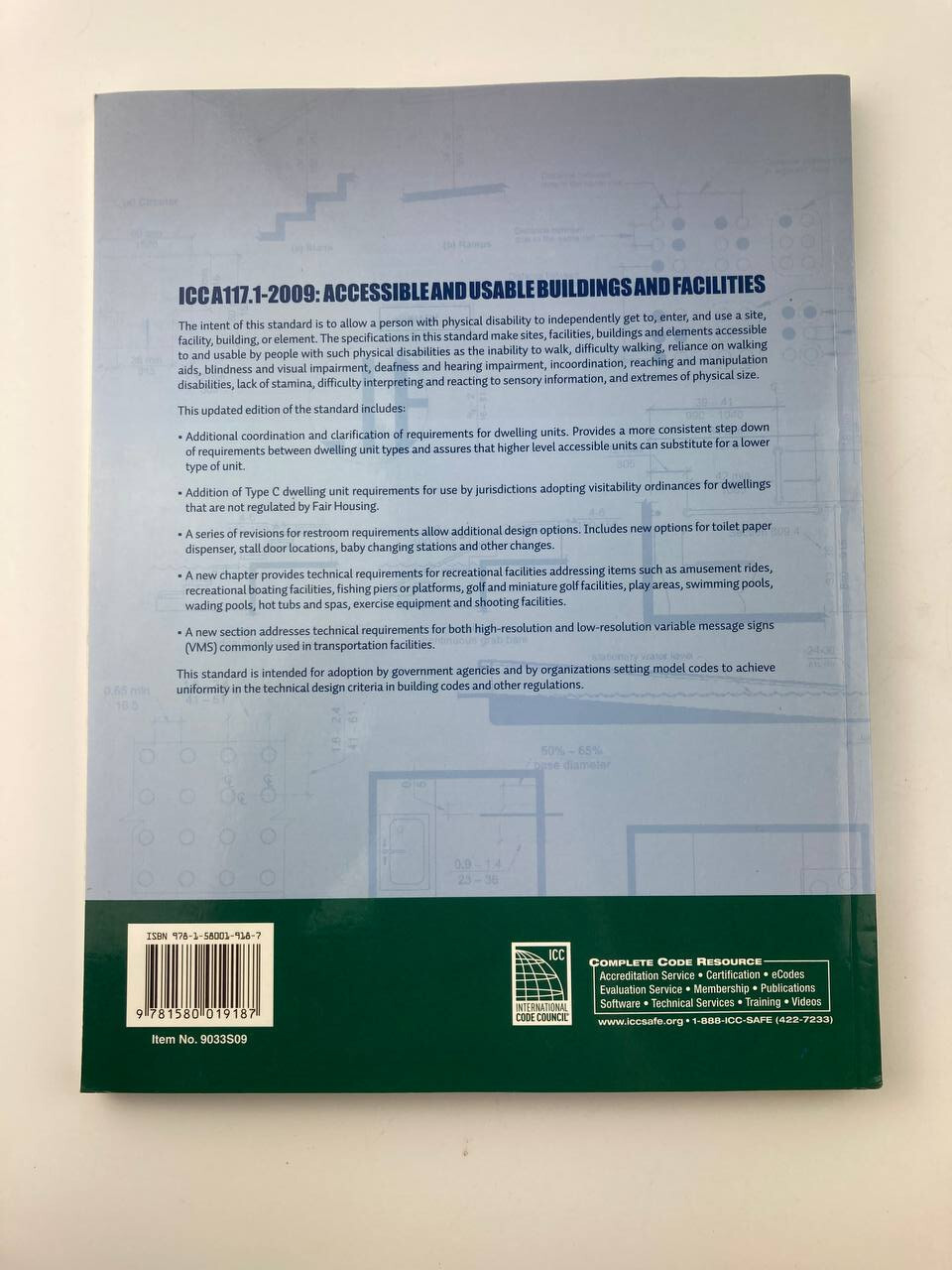 ICC A117.1 2009 – Paperback, by International Code Council – Very Good