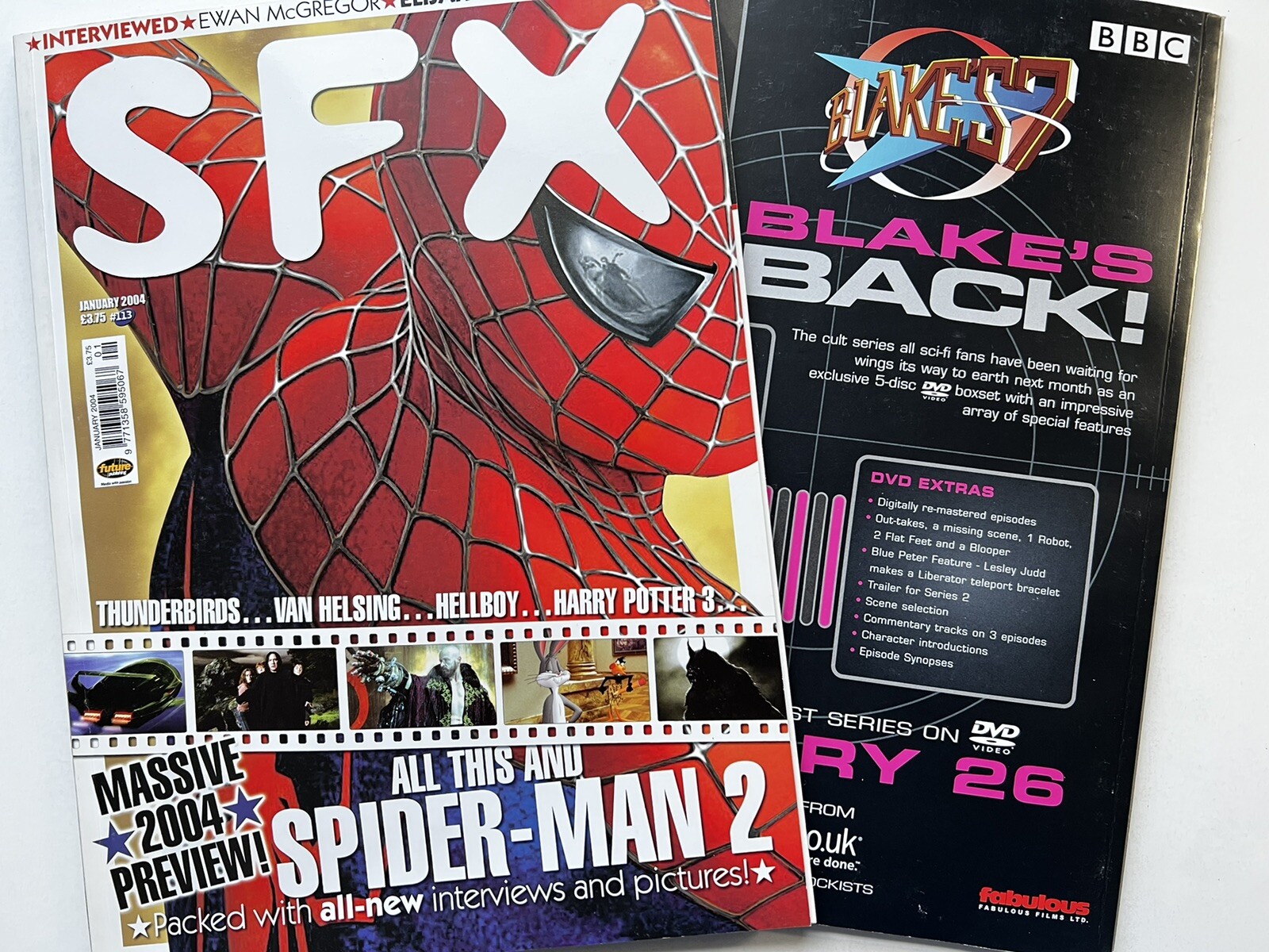 SFX Magazine SPIDER-MAN 2 Cover -Thunderbirds/Hellboy/Karen Cliche/Tricia Helfer