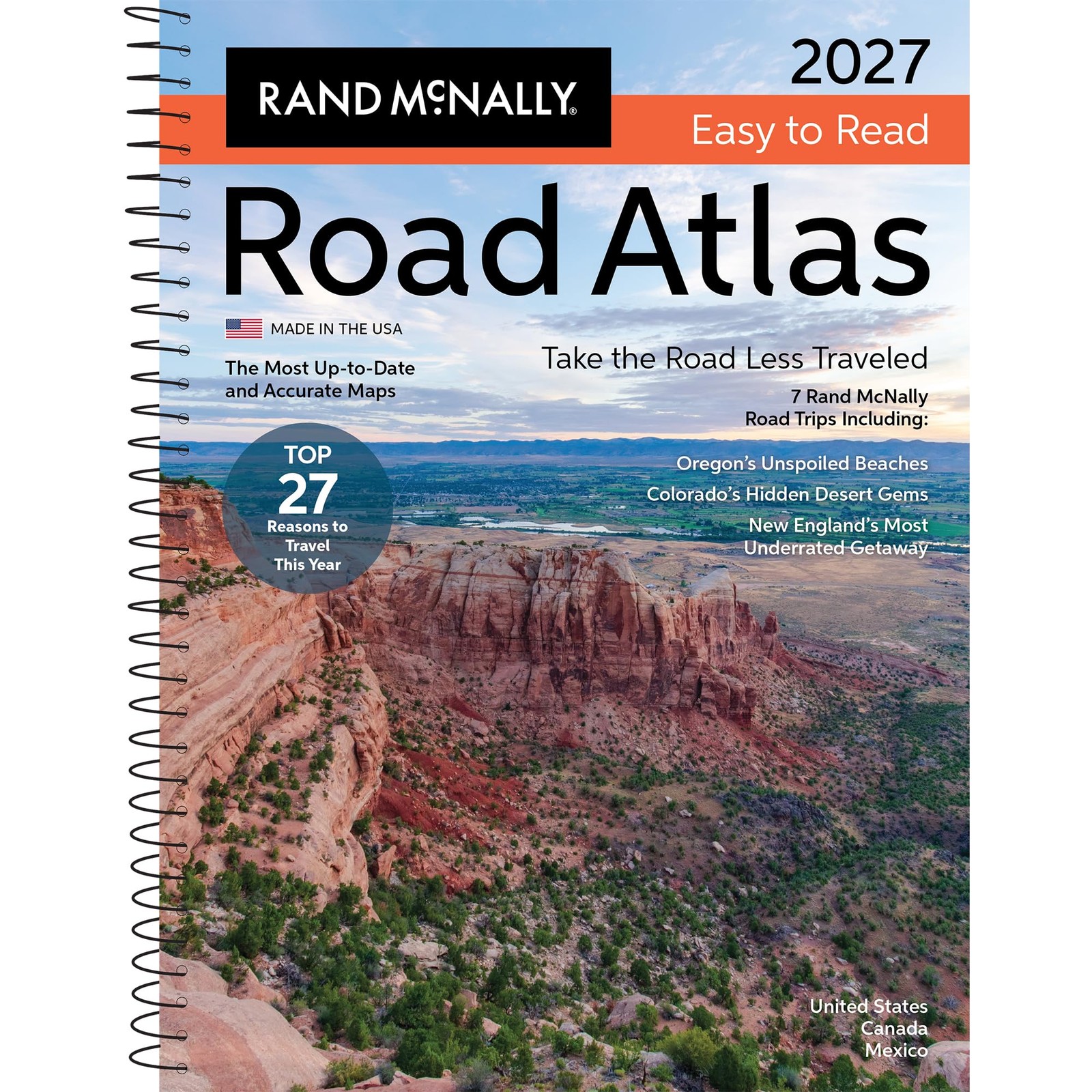 2027 Easy to Read Midsize Road Atlas