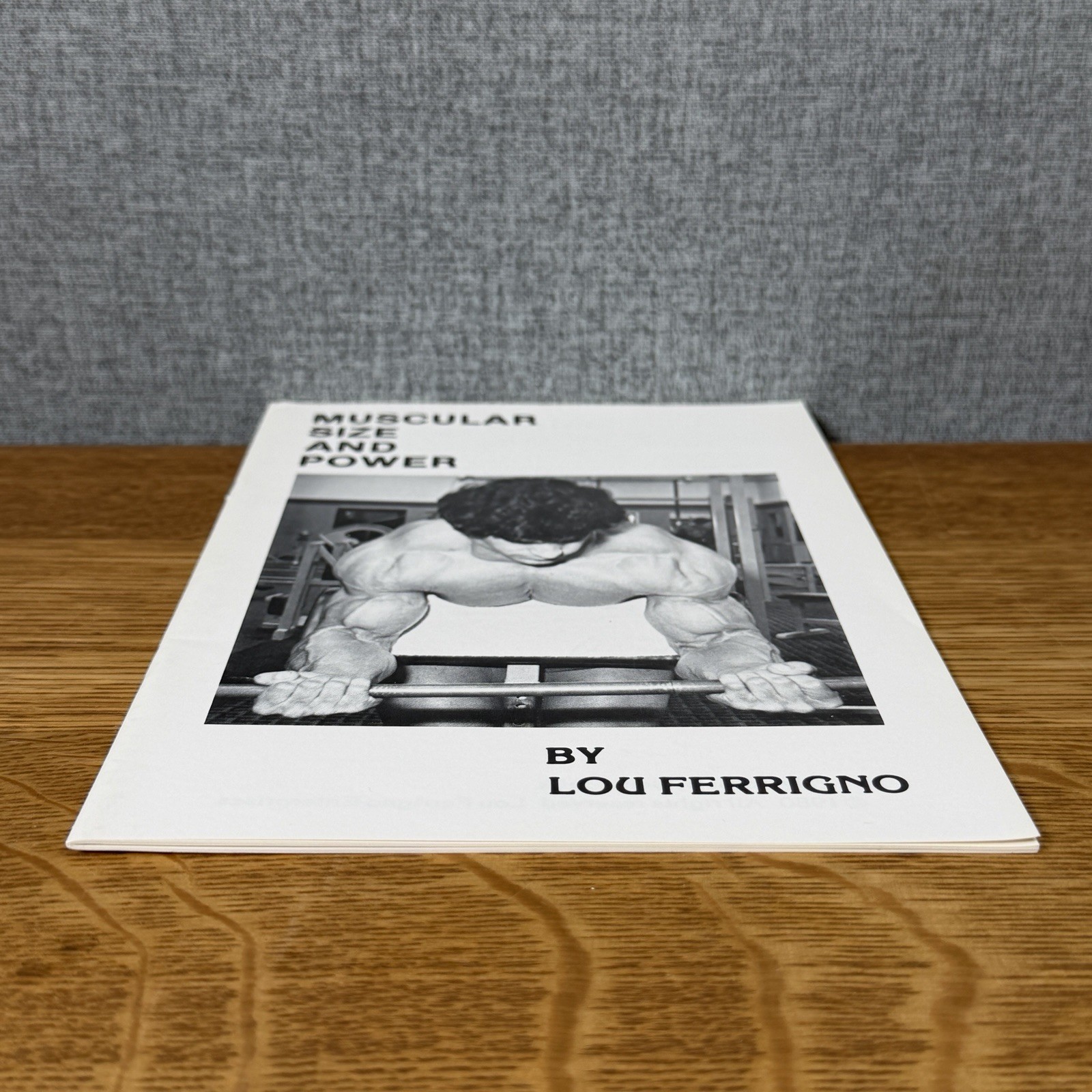 Super Rare Original Lou Ferrigno Muscular Size Power Bodybuilding Booklet Book