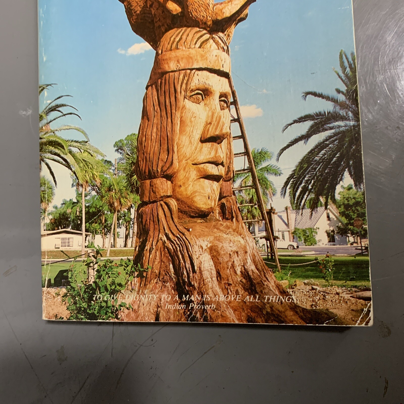 Indian Giver Signed by Peter Wolf Toth Native American Wood Sculptures 1983 Book