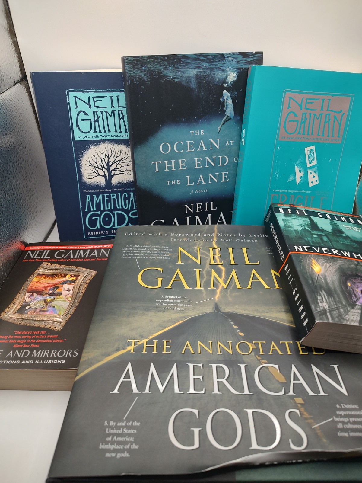 American Gods, Fragile Things, Neverwhere Etc Gaiman 6 Book lot Mixed
