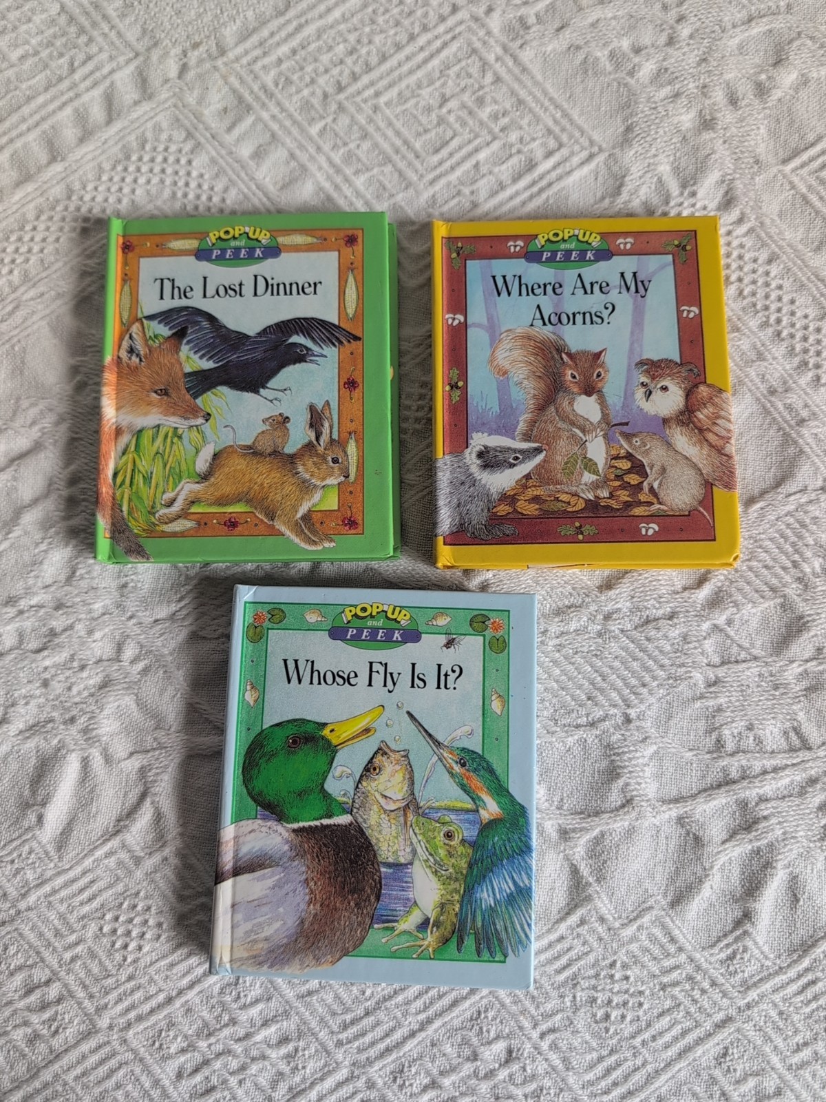 Vtg Lot 3 1994 Pop Up And Peek Books EUC Wishing Well Books 4.25&Prime; X 3.75&Prime;