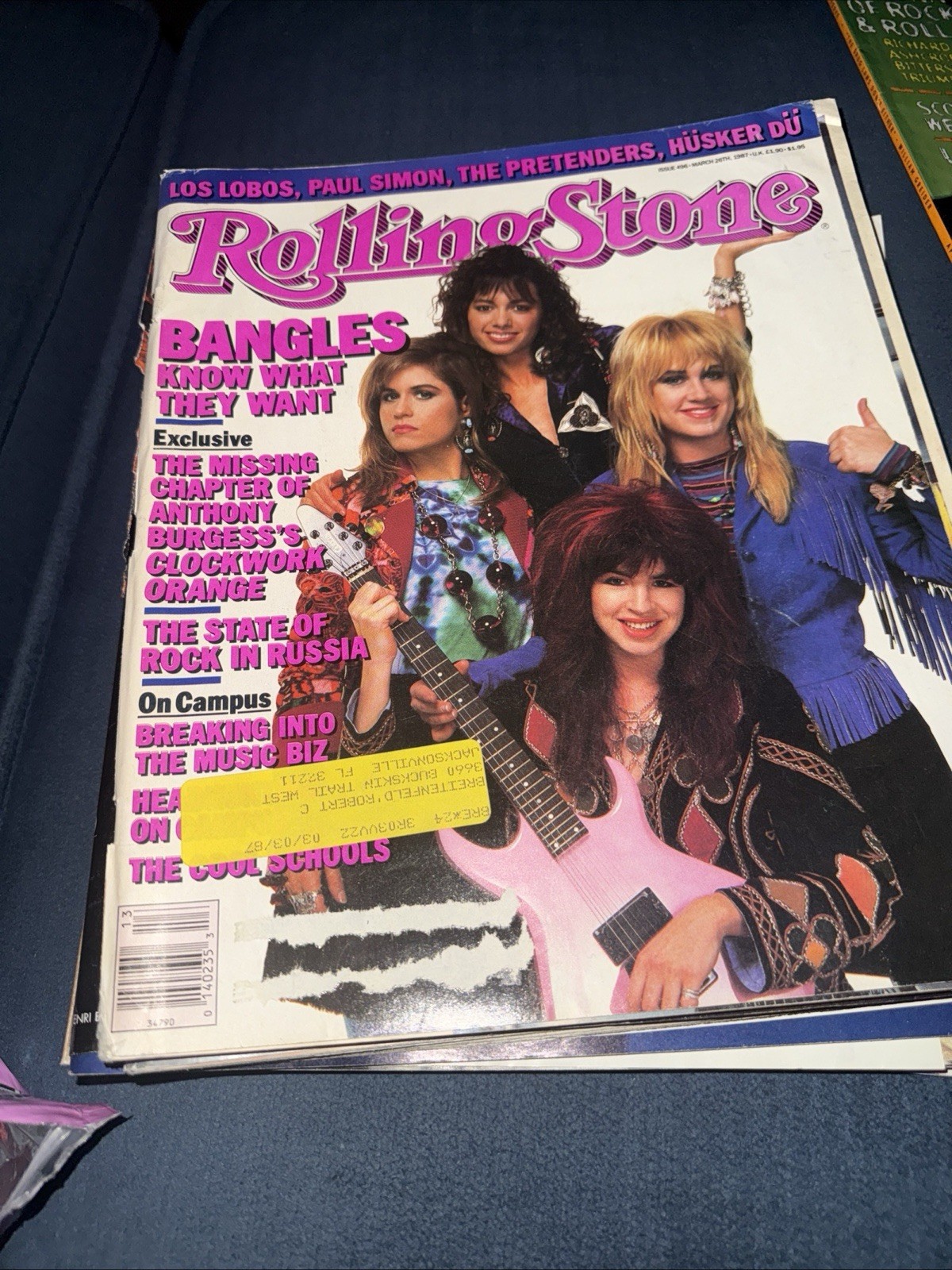 Rolling Stone Magazine Issue 496 March 26 1987 The Bangles