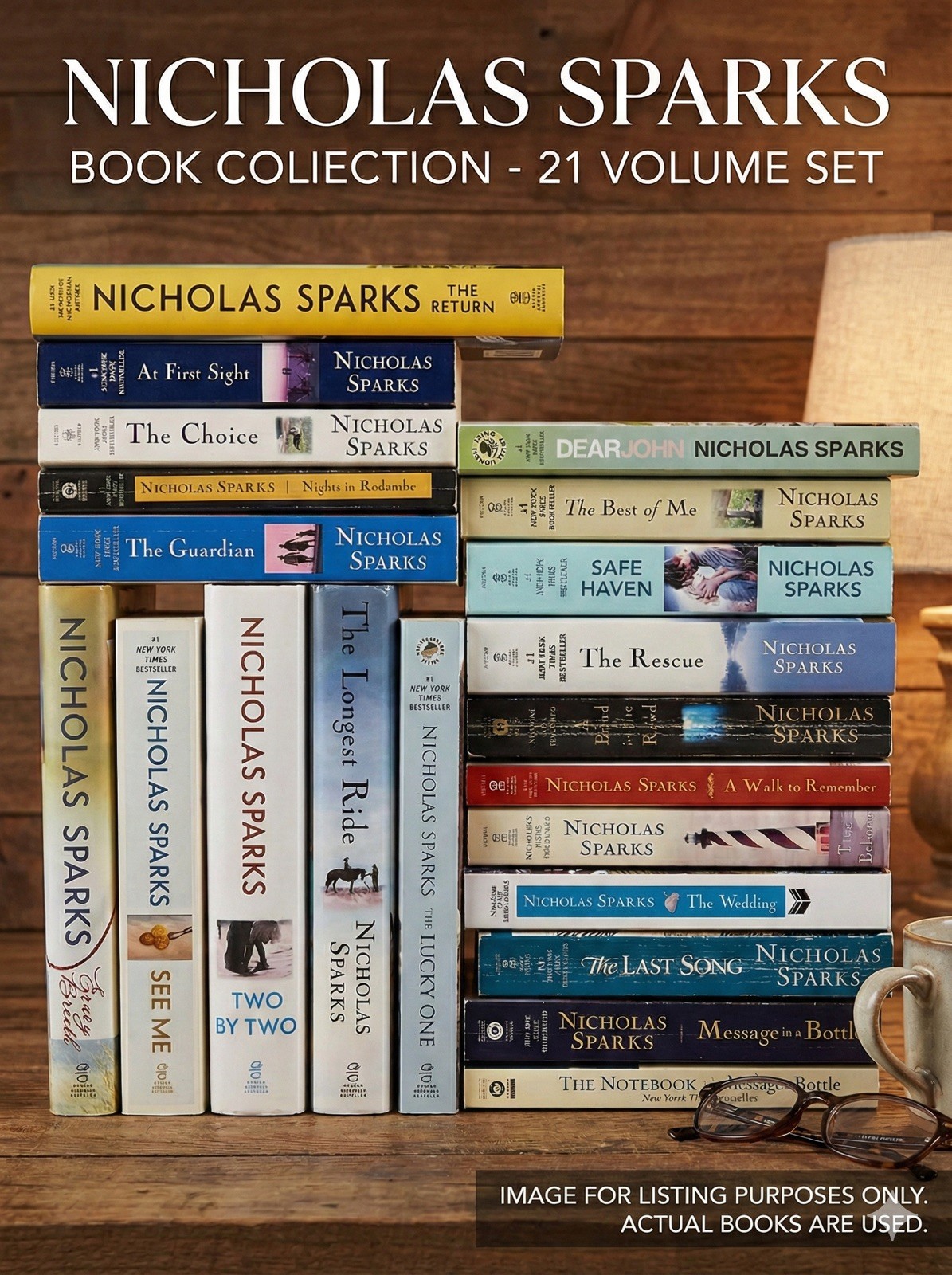 Nicholas Sparks Book Lot Collection – 21 Books – The Notebook, Safe Haven & More