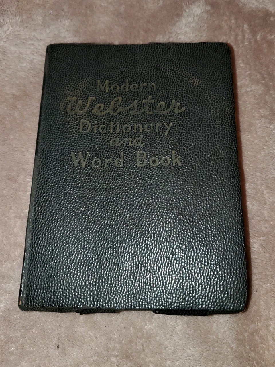MODERN WEBSTER DICTIONARY AND WORD BOOK FAUX LEATHER 1944