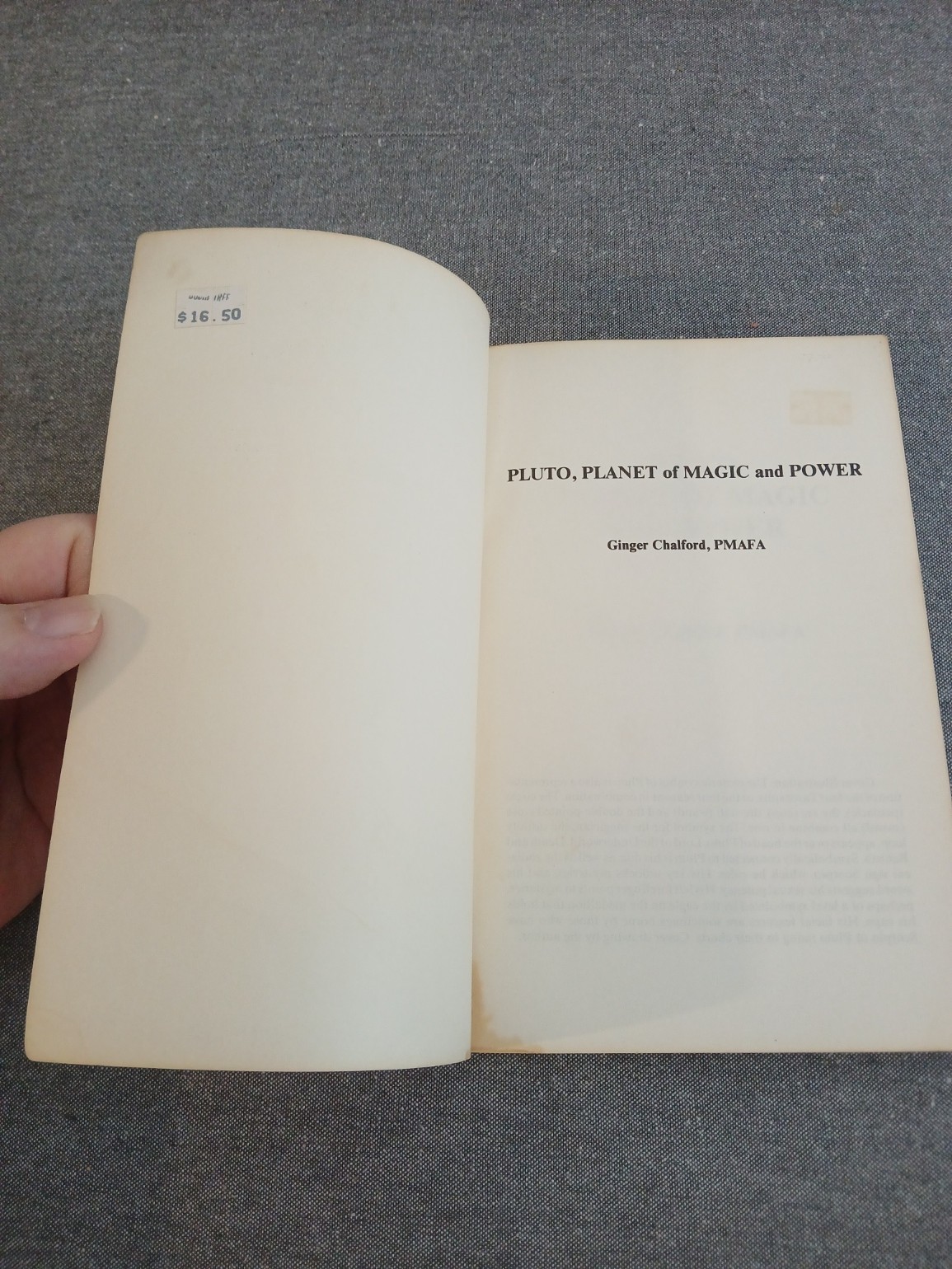 Pluto, Planet of Magic and Power – Ginger Chalford – 1984 first printing