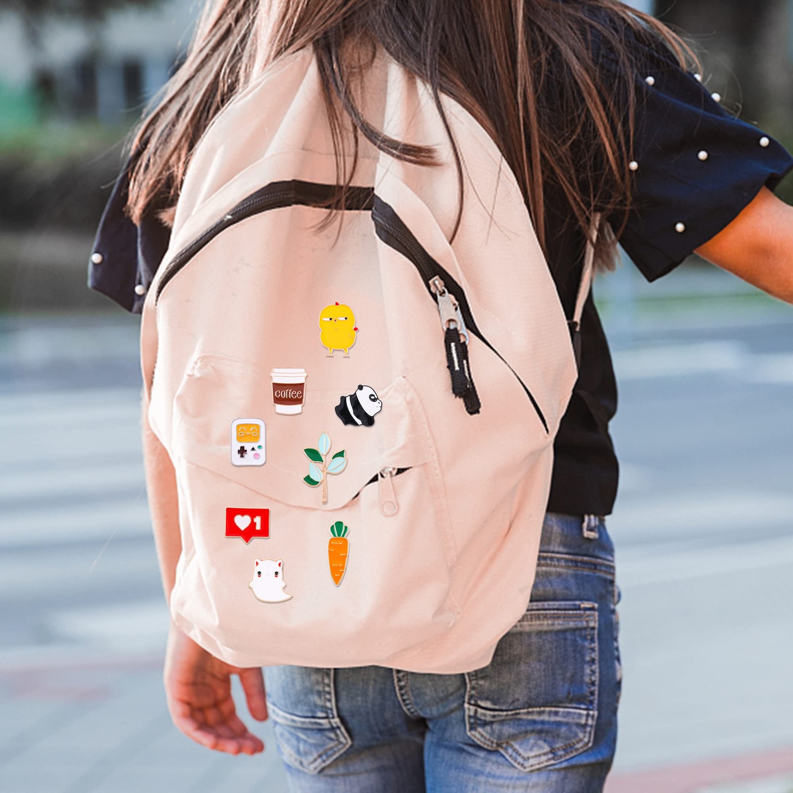 30 Pieces Cute Enamel Backpack Pins, Funny 0.6-1.2 inches, Multicolor