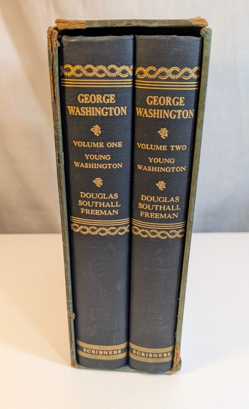 George Washington, Douglas Southall Freeman, 1st Box Set Volumes 1 & 2, 1st Ed.