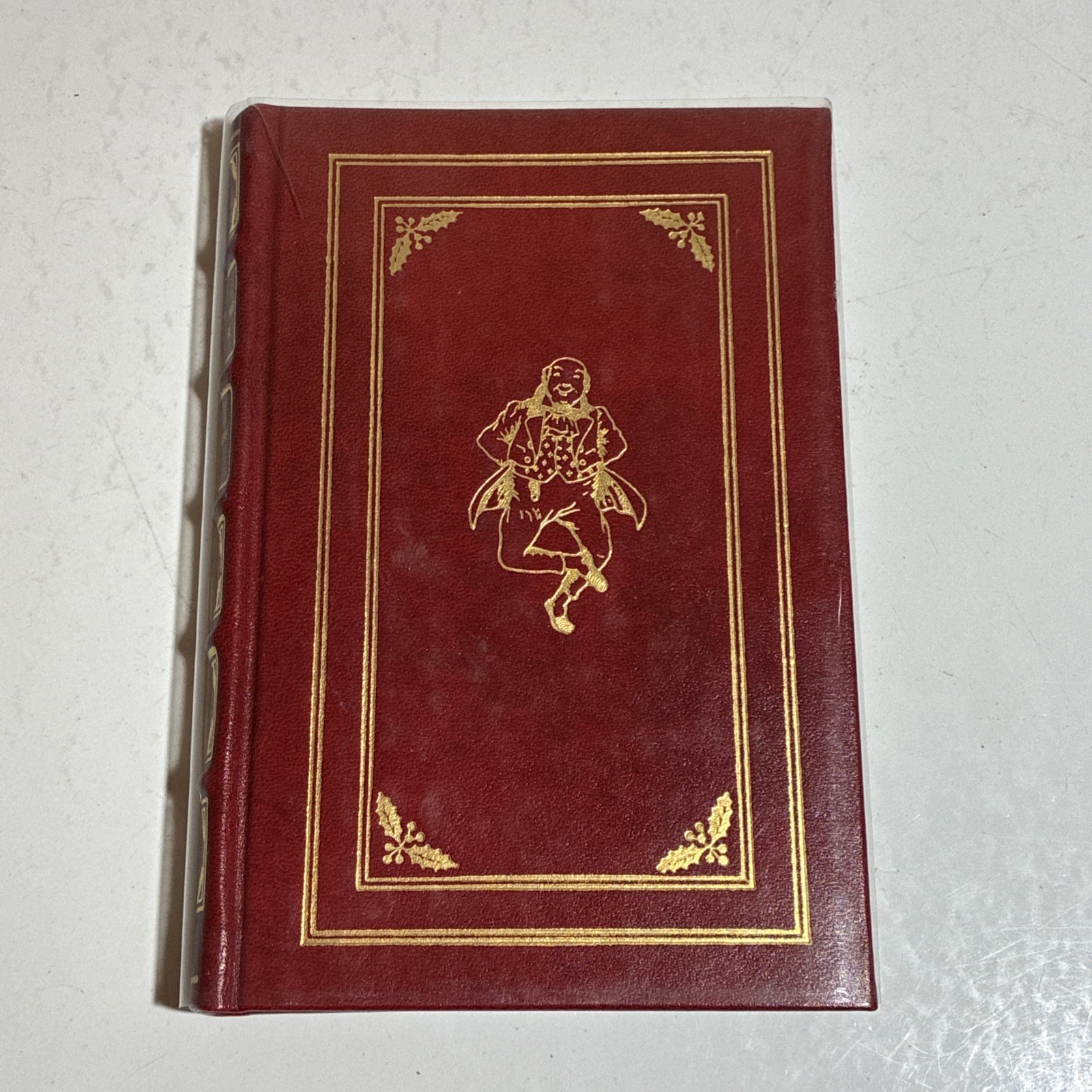 Vintage Book Charles Dickens A Christmas Carol Monastery Hill Press Leather Gold