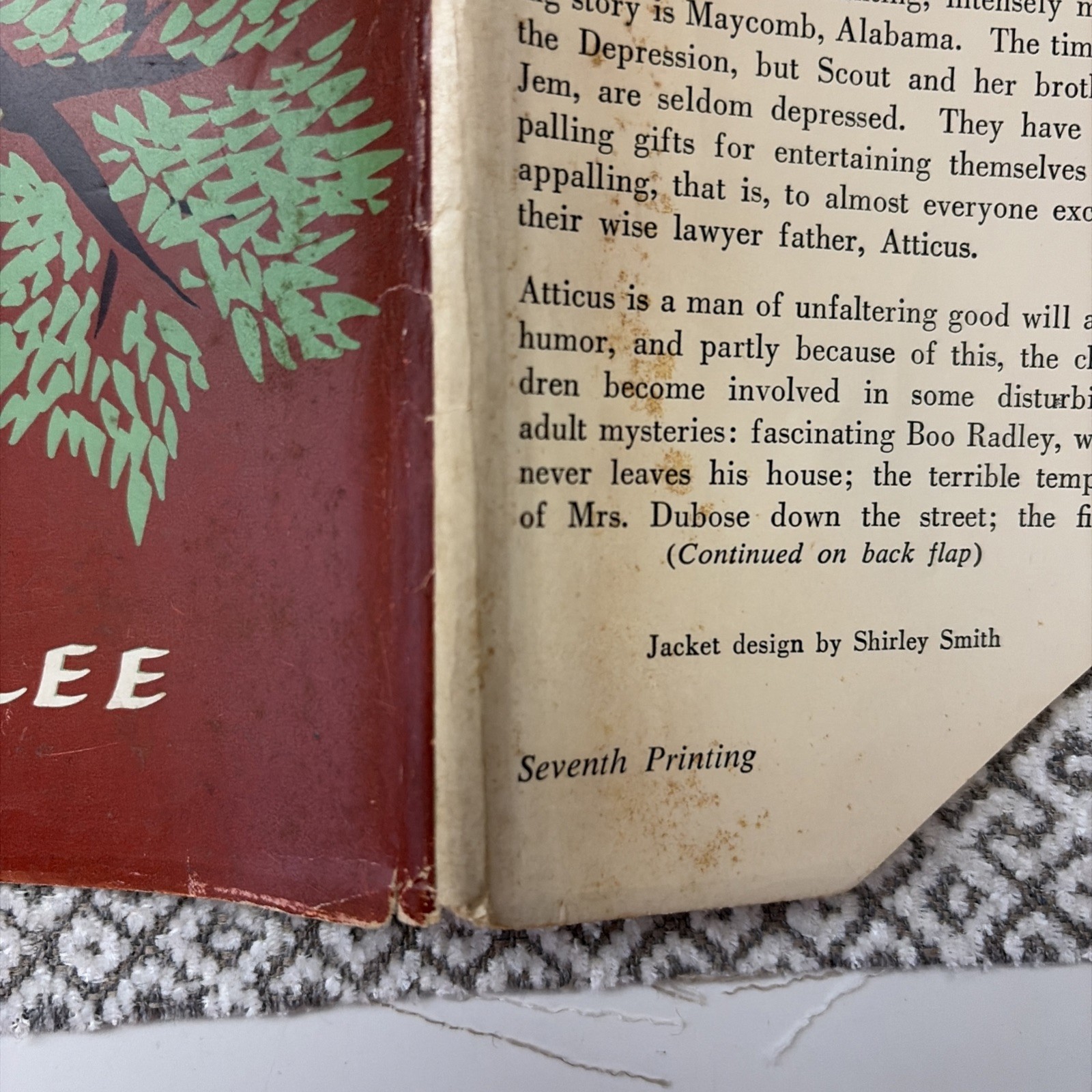 To Kill a Mockingbird Harper Lee BCE w/ Early 7th Printing DJ 1961 Good+